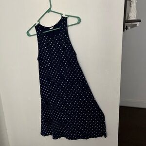 Navy Blue Polka Dot Kids Dress
